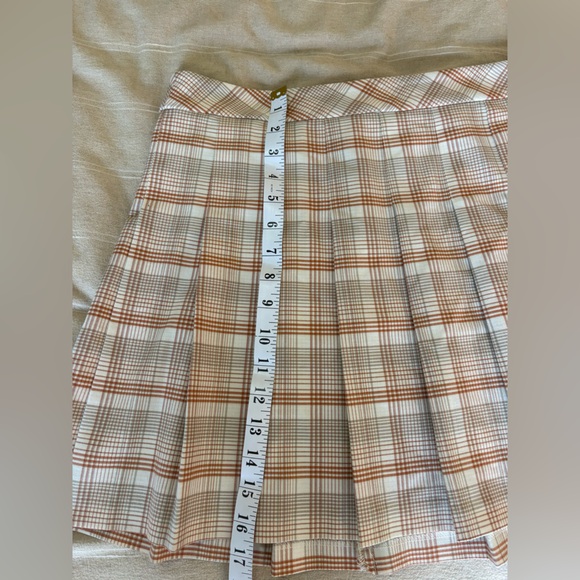 Sunday Best “Olive” Pleated Mini Skirt size 10 orange cream preppy schoolgirl - Picture 10 of 11